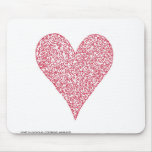 RED HEART MOUSE PAD