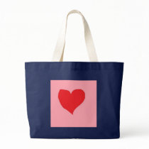 Red Heart on Pink Bag