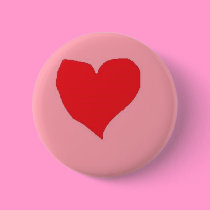 Red Heart on Pink buttons by eelkat Red Heart on Pink buttons