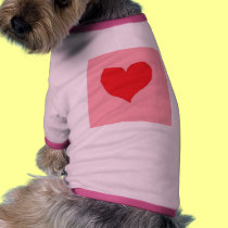 Red Heart on Pink pet clothing