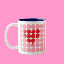 Red Heart on Pink mugs by eelkat Red Heart on Pink mugs