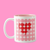 Red Heart on Pink mugs by eelkat Red Heart on Pink mugs
