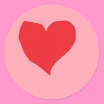 Red Heart on Pink stickers by eelkat Red Heart on Pink stickers