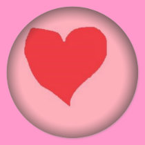 Red Heart on Pink stickers by eelkat Red Heart on Pink stickers