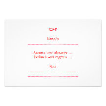 Red Heart on White. Custom Invite