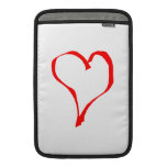 Red Heart on White. MacBook Sleeve