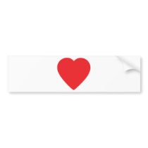 red heart one bumper stickers by Tomaniac red heart one bumper stickers