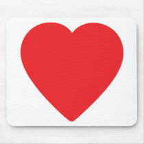 red heart one mouse pad