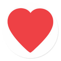 red heart one sticker