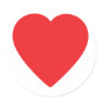 red heart one sticker red heart one sticker