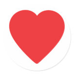 red heart one stickers