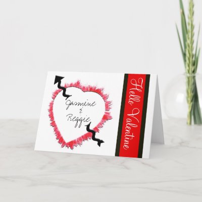 heart outline red. Red Heart Outline With Arrow Cards by Exit178. Easily personalize this cute horizontal format greeting card template with a brushed heart outline pierced by