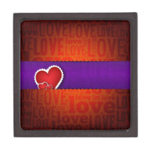 Red heart paper classic valentine s day premium trinket boxes