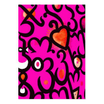 Red Heart Pattern in Pink