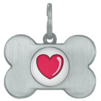 Red Heart Pet Tag