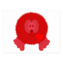 Red Heart Pom Pom Pal Postcard