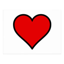 Red Heart Post Card