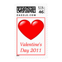 "Red heart" postage stamp stamps