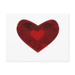 red heart postcards