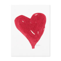 Red Heart Postcard by ginyhogan Red Heart Postcard