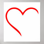 Red heart print