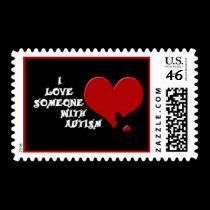 Red Heart Puzzle Piece stamps