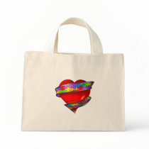 Red Heart Ribbon Bag