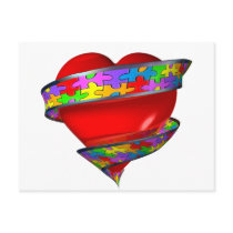 Red Heart Ribbon postcards by wolfmama Red Heart Ribbon postcards