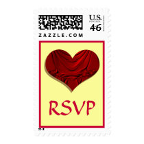 red heart RSVP postage by DonnaGrayson red heart RSVP postage