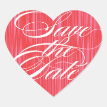 Red Heart  |  Save the Date Envelope Seal Sticker