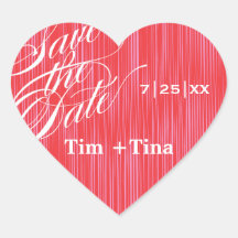 Red Heart  |  Save the Date Envelope Seal Stickers