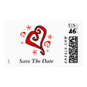 Red Heart Save the Date postage