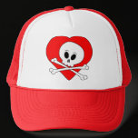 Red Heart Skull hats