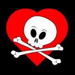 Red Heart Skull t-shirts