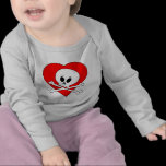 Red Heart Skull t-shirts