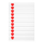Red Heart Stationery - optional Lines