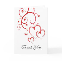 Red Heart Swirls Thank You Notes cards by Dmargie1029 Red Heart Swirls Thank You Notes cards