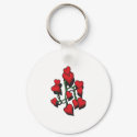Red Heart Tattoo Design keychains