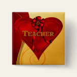 Red Heart Teacher Pins