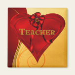 Red Heart Teacher Fridge Magnet