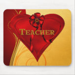 Red Heart Teacher Mousepads