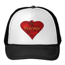 Red Heart Teacher hats