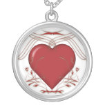 Red Heart & Tribal Graphics: Necklace