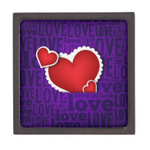 Red heart valentine s day premium gift box