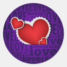 Red heart valentine s day sticker