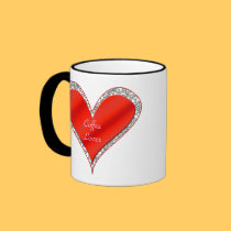 Red Heart Valentine's Day Mug mugs