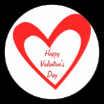 Red Heart Valentine's Day Sticker stickers