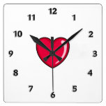 Red Heart Wall Clock