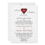 Red Heart Wedding Invitation