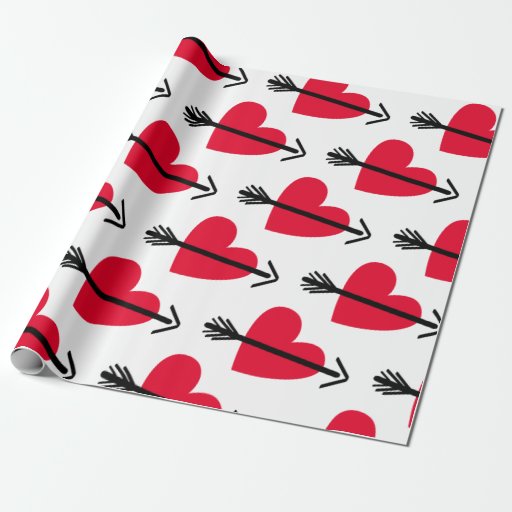 valentines wrapping paper with arrow s day wrapping paper zazzle valentines wrapping paper with arrow s day wrapping paper zazzle